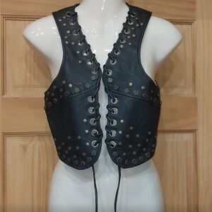 Guess Black Vest with Gold Accents
